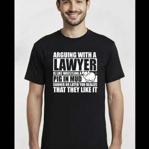 Ruzie maken met een advocaat als worstelen met een t-shirt