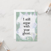 Ruzie maken met je spook wenskaart kaart (Voorkant / Achterkant in situ)