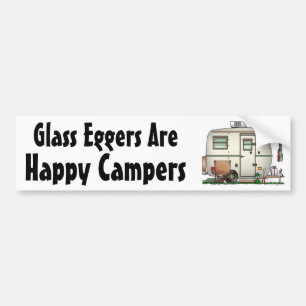 RV-aanhangwagen voor ruitglas Bumpersticker