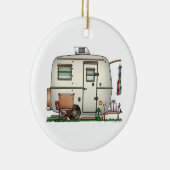 RV-aanhangwagen voor  ruitglas Keramisch Ornament (Rechts)