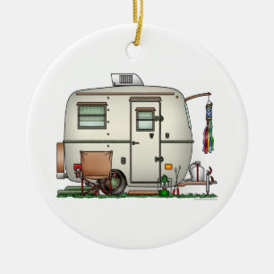 RV-aanhangwagen voor  ruitglas Keramisch Ornament