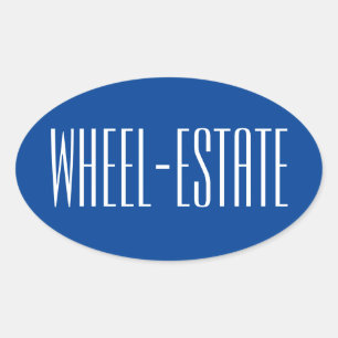 RV Camper Camp Motor Home Fun = Wiel Estate Ovale Sticker