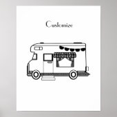 RV Camper Caravan Thunder-Cove Poster (Voorkant)