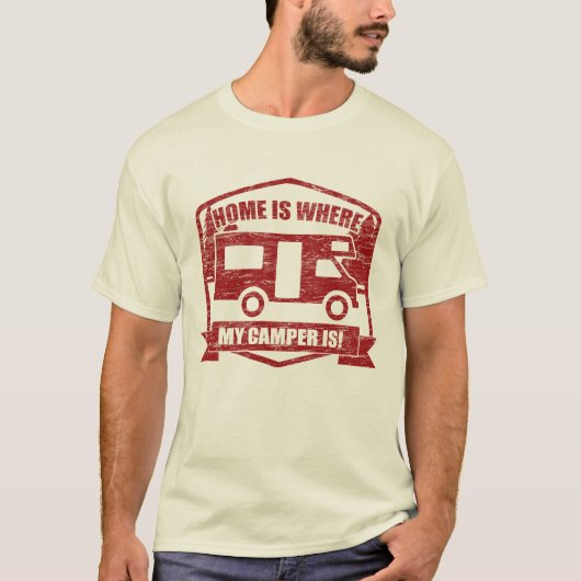 RV, Camper Van Oreders Wilde Camping T-shirt (Voorkant)