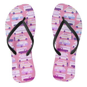 RV Campervan Vanlife Motorhome Trailer CUSTOM Roze Teenslippers