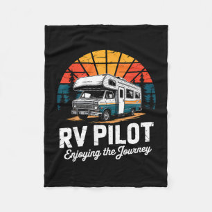 Rv-camping camper rv-bestuurder geniet van de reis fleece deken