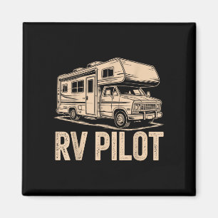 Rv-camping camper rv-piloot roadtrip avontuur magneet