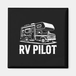 Rv-camping camper rv-piloot roadtrip avontuur magneet