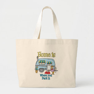 Rv Camping Grote Tote Bag