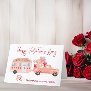 RV Camping Kamperen Fijne Valentijnsdag Feestdagen Kaart