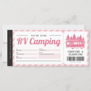 RV Camping Pink Voucher, zomerkamentcertificaat
