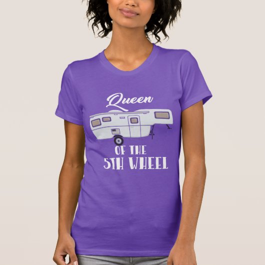 RV Camping Queen of the 5th Wheel T-shirt (Voorkant)
