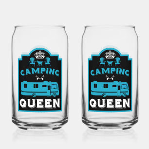 RV Camping Queen USA Blikvorm Glas