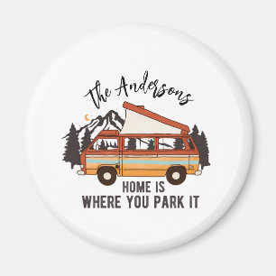 RV Camping Tent Trailer Home is waar u het parkere Magneet