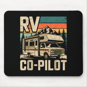 Rv copiloot rv kamperen camper zonsondergang lands muismat