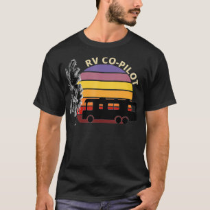 RV CoPilot Retro Sunset Style met palmbomen T-shirt