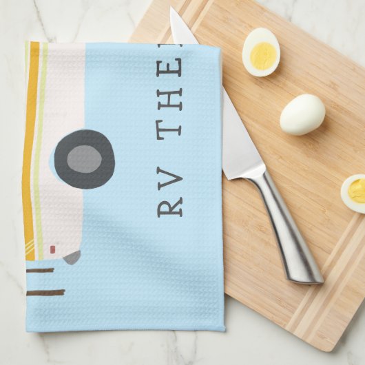 RV ER NOG? Campervan Camping RVing Trees Forest Theedoek (Quarter Fold)