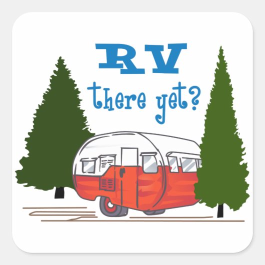 RV er Vierkante Sticker (Voorkant)
