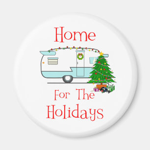 RV Home For The Holidays Magnet
