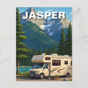RV in het Jasper National Park in Canada Briefkaart