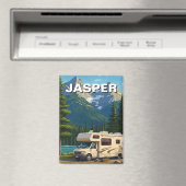 RV in het Jasper National Park in Canada Magneet (Insitu (Vaatwasser))