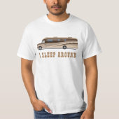 RV-kampeerauto Ik slaap rond grappig elegant T-shirt (Voorkant)