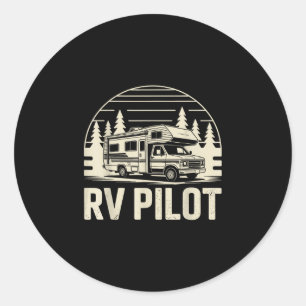 Rv kamperen camper rv piloot roadtrip avontuur ronde sticker