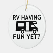 RV met een mooie maar grappige woordspeling Keramisch Ornament (Links)