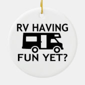 RV met een mooie maar grappige woordspeling Keramisch Ornament (Achterkant)