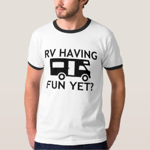 RV met een mooie maar grappige woordspeling T-shirt