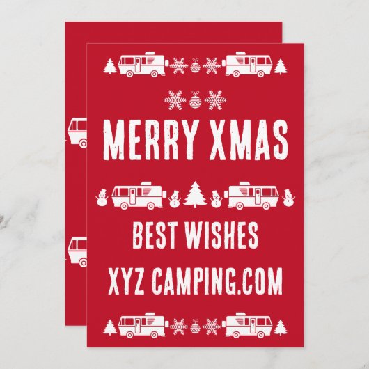 RV Motorhome Kerstdecoratie Feestdagenkaart (Voorkant / Achterkant)