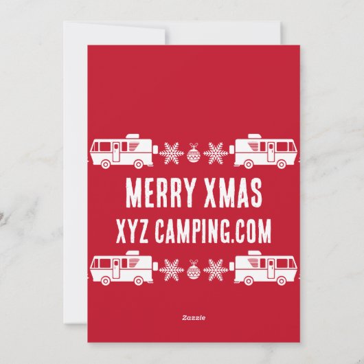 RV Motorhome Kerstdecoratie Feestdagenkaart (Achterkant)