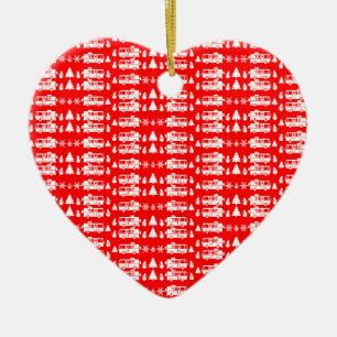 RV Motorhome Kerstdecoratie Keramisch Ornament