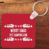 RV Motorhome Kerstdecoratie Sleutelhanger (Achterkant)