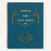 RV Motorhome-reisblad met retro Notitieboek (Voorkant)