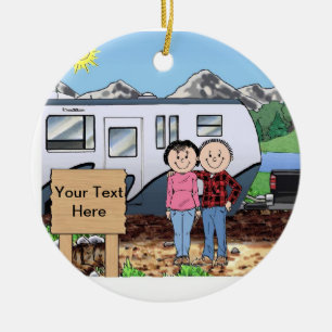 RV-overs - "Bumper Pull Trailer" Keramisch Ornament