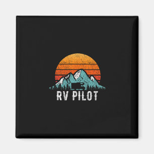 Rv Piloot T-shirt Caravan Reis Vakantie Cadeau Magneet