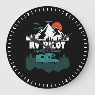 RV Pilot Camping Motorhome Reizen Vacking Gift Grote Klok