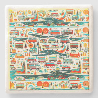 RV-reizen Stenen Onderzetter