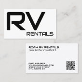 🚐 RV Rentals Aangepaste QR Visitekaartje (Voorkant / Achterkant)