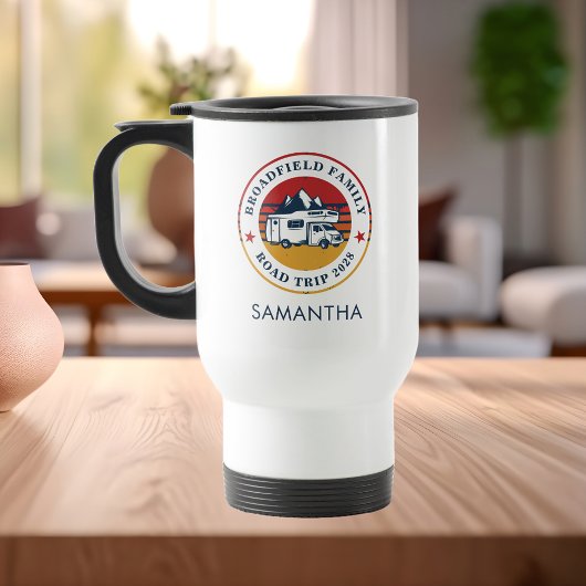 RV Road Trip Matching Family Persoonlijke Keepasje Reisbeker
