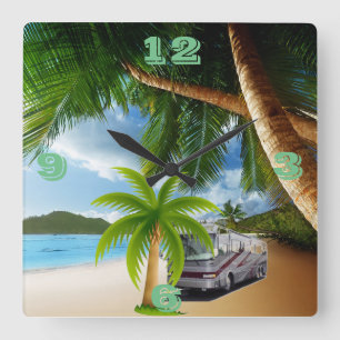 RV TIJD Tic Toc wandklokken Vierkante Klok