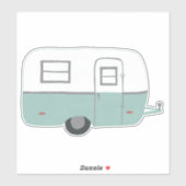  RV-trailer Camper Cute Drawing Art Sticker (Vel)