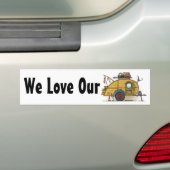 RV trappendienst met trappendienst Bumpersticker (Op auto)