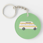 RV Van Motorhome Campervan Cute Drawing Sleutelhanger (Voorkant)