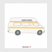  RV Van Motorhome Campervan Cute Drawing Sticker (Vel)