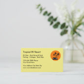 RV Visitekaartjes voor retourreizen (Staand voorkant)