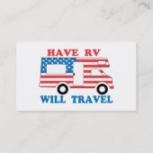 RV zal Amerika reizen Visitekaartje (Achterkant)