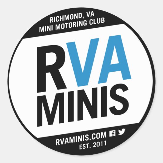 RVA MINI's 3-inch Sticker (Voorkant)