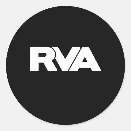 RVA RONDE STICKER (Voorkant)